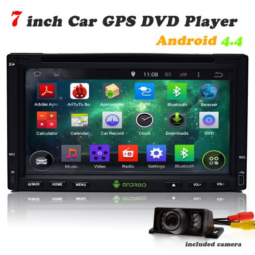 7" in dash double 2 din android 4.4 os car stereo dvd player gps navigation bt