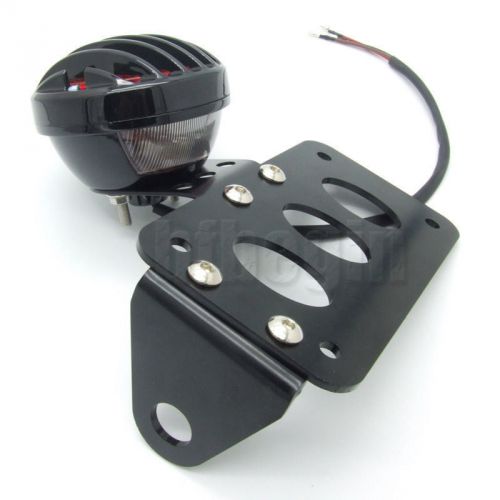 Side mount license plate bracket tail light for harley chopper bobber sportster