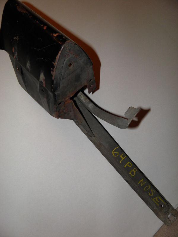 1964 PONTIAC BONNEVILLE CATALINA GP PROBOSCIS SPLIT GRILLE NOSE HOOD LATCH TOWER, US $175.00, image 2