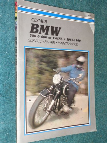 1955-1969 bmw motorcycle 500-600cc shop book / clymer repair manual 68 67 66 65+