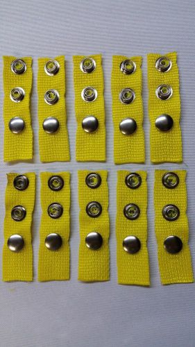 (10) 1" or 2" yellow boat cover / canvas extension / extender snaps