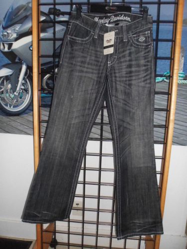 Nos harley davidson womens embellished pockets boot cut jeans 96250-12vw