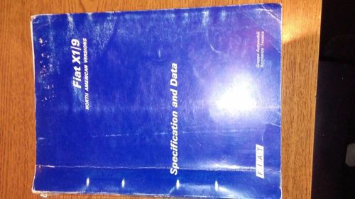 Fiat x1/9 specification and data 1975  original! north american version