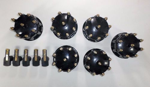 5 black ready-to-run, pro billet replacement distributor caps &amp; rotors tsp 88.5