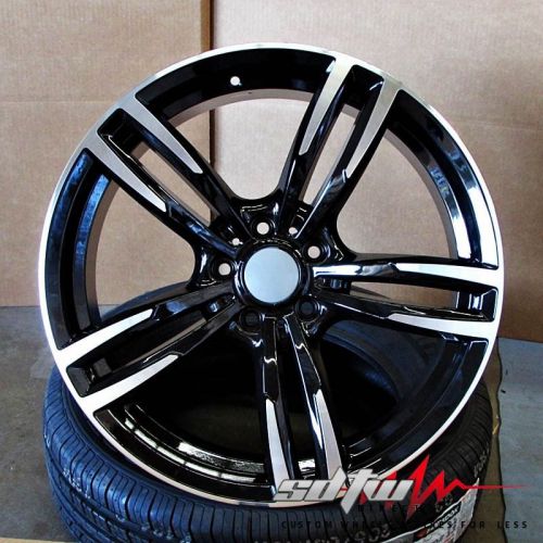 19&#034; wheels fits bmw 5 6 series m6 sport style 437 in black machined rims