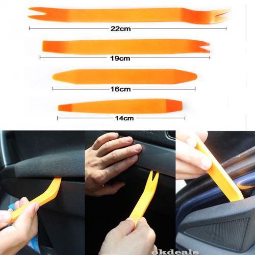 4pcs car door body trim clip panel dash audio radio installation remover tool