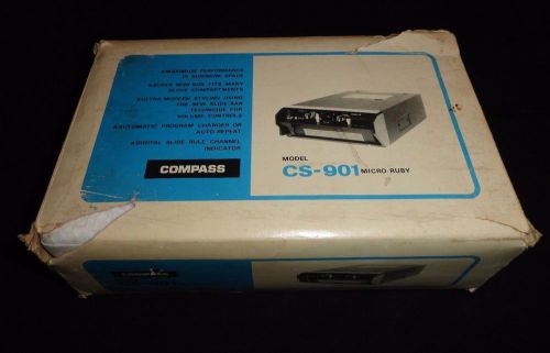 Vintage 70&#039;s? compass car stereo 8-track tape player cs-901 nos / nib new in box