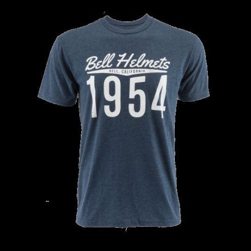 Bell powersports men's 1954 navy blue premium short sleeve tee t-shirt