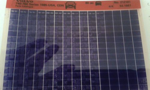 Serious volvo collector only 740-760 series-usa cdn 03.1987 microfiche as is