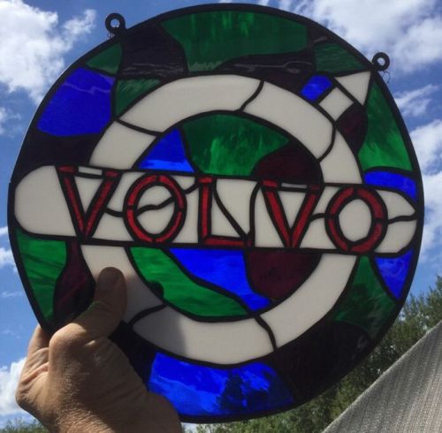Volvo stained glass hanging sign
