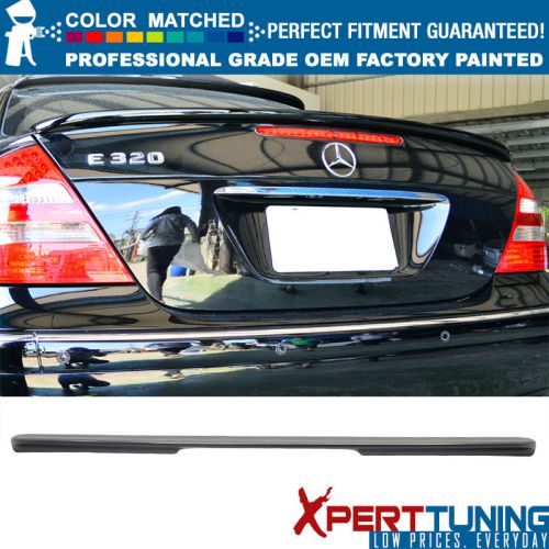 02-08 e-class w211 4dr amg style all color match painted trunk spoiler - abs