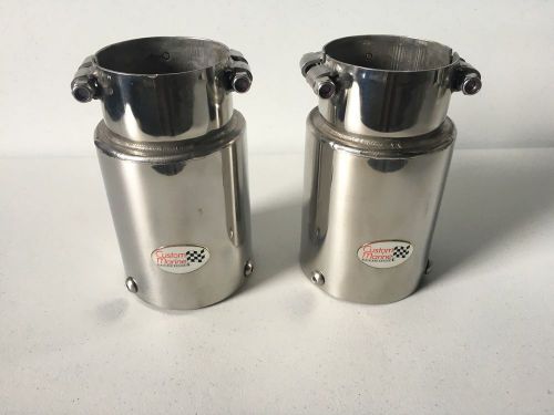 Cmi sound elimination mufflers (pair) 4.0" x 5.0" clamp on p/n 39110