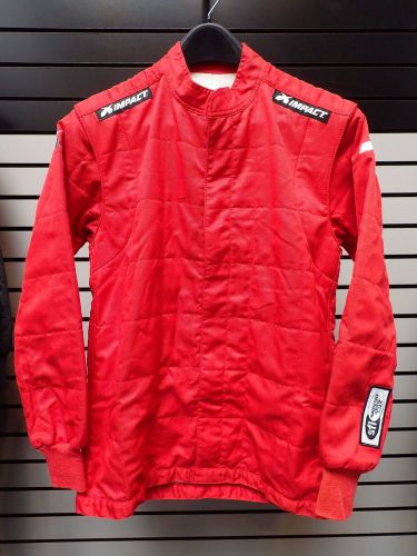 New impact racer driving suit jacket small red sfi 3.2a/5 22500307 usa made