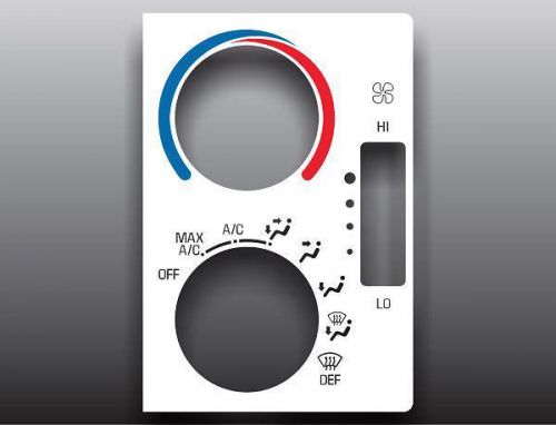 1995-1997 chevrolet blazer white heater control switch overlay hvac