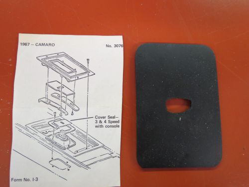 1967  chevrolet   camaro upper shift lever boot seal with console