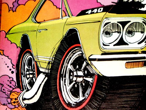 1968 plymouth gtx/belvedere original ad-print/poster-440/426 hemi v8 engine/1969