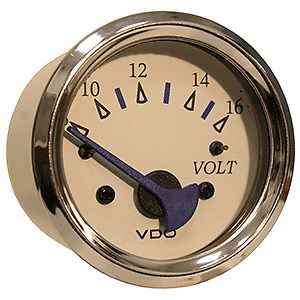 New vdo allentare white voltmeter 332-10265