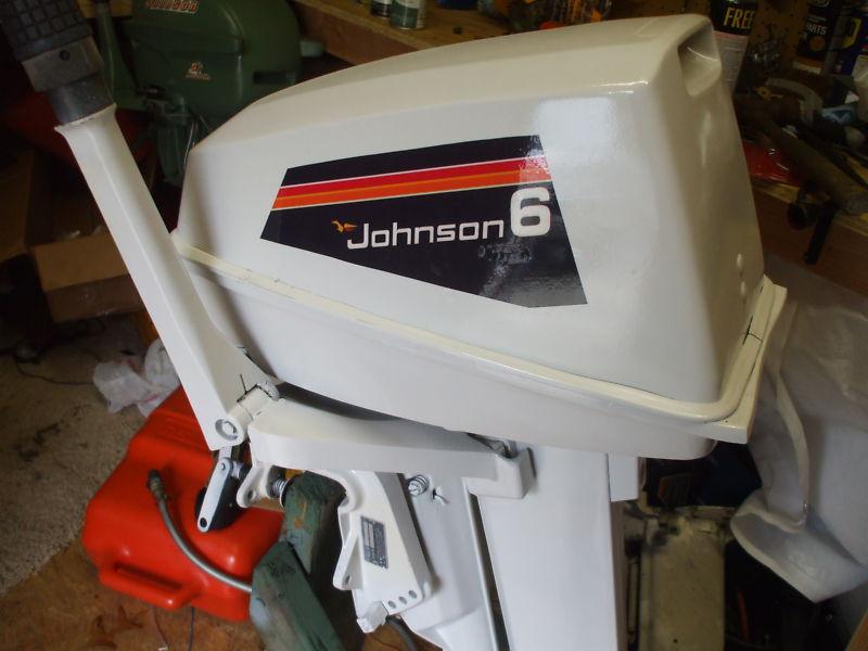 Johnson 6 hp long shaft 1984 motor evinrude runs excellent