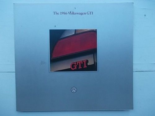 1986 volkswagen gti fold out dealer sales brochure