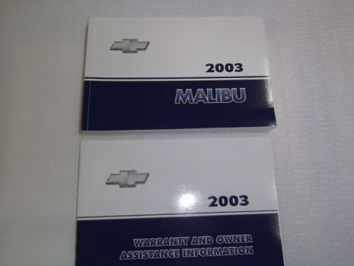 2003 chevrolet malibu factory owner&#039;s manual and warranty booklet