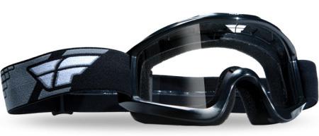 Fly racing black focus adult helmet goggles dirt bike mx