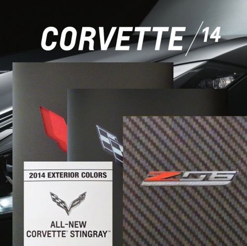 Corvette stingray 2014 book + brochures + chart - 2015 lt4 z06 - lt1 convertible