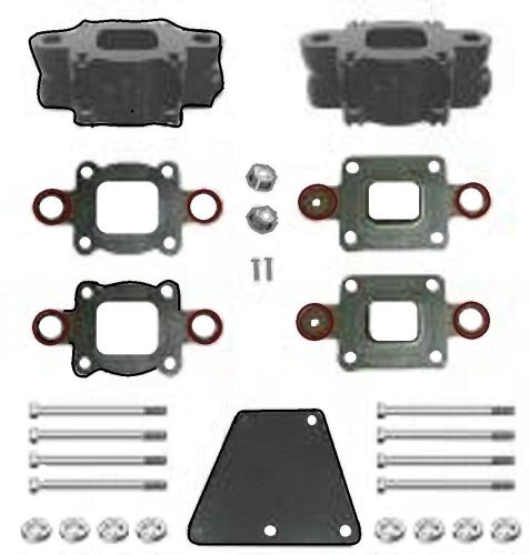 Mercruiser 864929a3 riser spacer exhaust kit 3 inch dry joint exhaust v6 v8