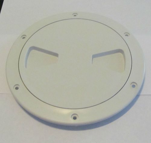 Viking marine boat polar white 6&#034; access port hatch cover twist out deck plate