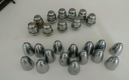 Vintage chrome lug nut covers two styles 25 total