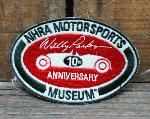Nhra museum jacket patch 4&#034; drag racing rat hot rod jacket vtg old style gasser