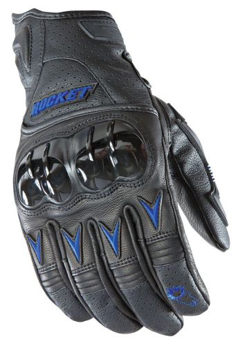 Joe rocket medium black/blue superstock motorcycle gloves med md m