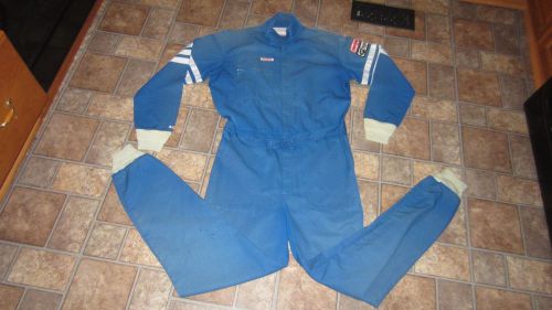 Simpson nomex single layer racing fire suit size large blue 3-2a/1 driver crew