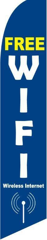 Free wifi swooper flag 16 ft tall business banner itp2