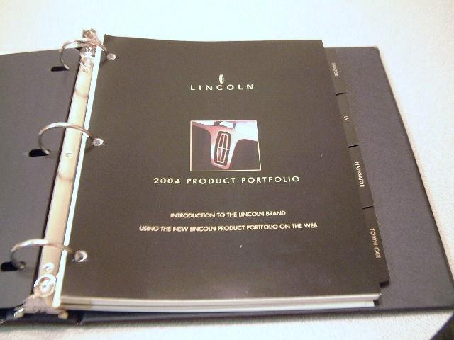 2004 LINCOLN PRODUCT PORTFOLIO DEALER SALES AID GOOD CONDITION COLLECTIBLE, US $29.00, image 6