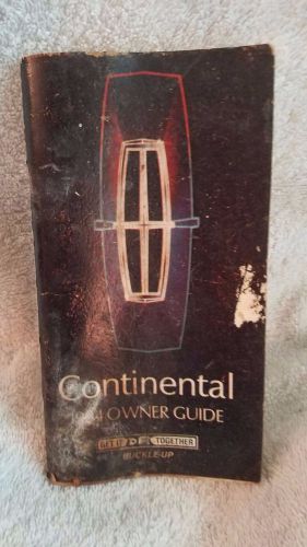 1984 lincoln continental original oem owners manual book guide ford fomoco
