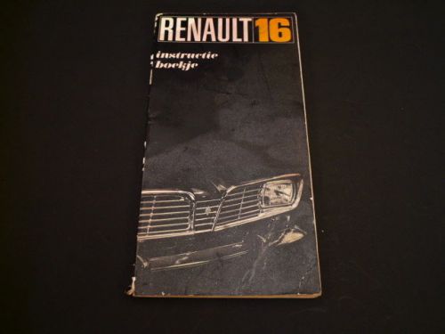 Renault 16 1968 dutch owners manual