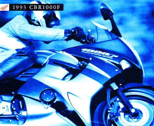 1993 honda cbr1000f motorcycle brochure -cbr1000-honda cbr1000f