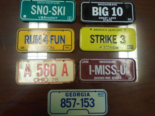 Vintage post cereal miniature license plates lot of 7