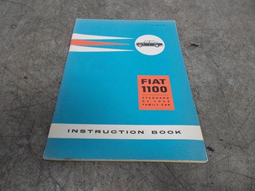 1960 fiat 1100 standard de luxe family car instruction book