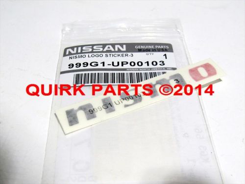 Nissan | &#034;nismo&#034; logo decal sticker altima maxima 350z 370z oem new genuine