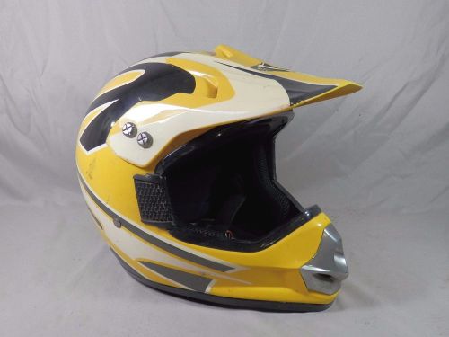 Vega offroad dirt bike four wheeler bmx motocross helmet xxl yellow