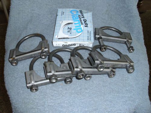 2-1/8&#034; heavy duty muffler clamp- 6 pack!!!- 3/8 u bolt - made in usa - 2-1/8&#034;