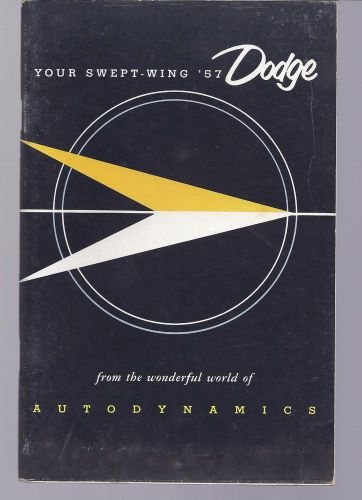 1957 dodge original owners manual