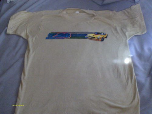 Vintage men's short sleeve beige t-shirt chevrolet camaro z28 size large 42-44
