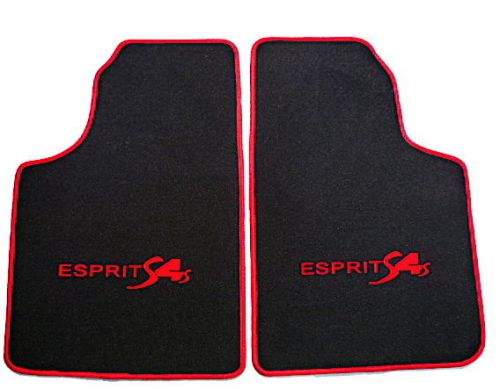 Black-red velours floor mats for lotus esprit s4s