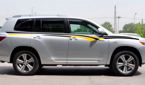 Car vinyl graphics side sticker body stripe decals for suv highlander  #cb134