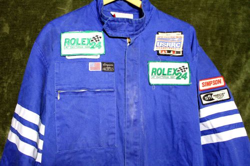 Vintage simpson daytona 24 rolex 1997/98 imsa exxon gt usrrc sfi xl race suit