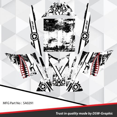 Sled wrap graphics kit decal stickers ski-doo rev mxz snowmobile 03-07 sa0291