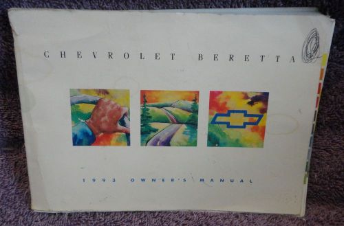 1993 chevrolet baretta owners manual