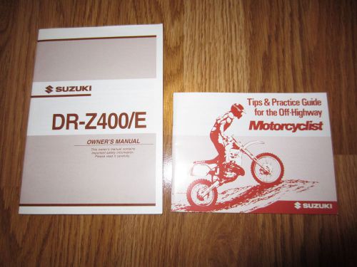 Suzuki 2002 dr-z400e owner&#039;s manual 99011-29f53-03a
